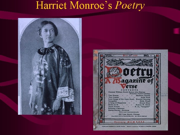 Harriet Monroe’s Poetry 