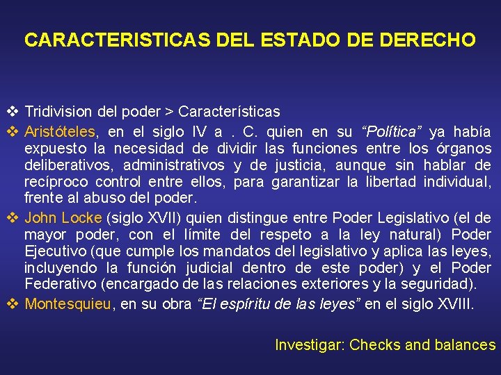 CARACTERISTICAS DEL ESTADO DE DERECHO v Tridivision del poder > Características v Aristóteles, Aristóteles