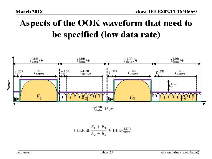 March 2018 doc. : IEEE 802. 11 -18/460 r 0 Power Aspects of the