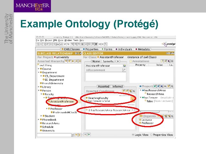 Example Ontology (Protégé) 