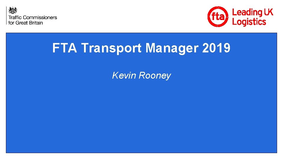 FTA Transport Manager 2019 Kevin Rooney 