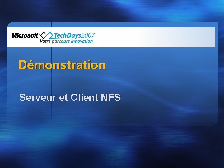 Démonstration Serveur et Client NFS 