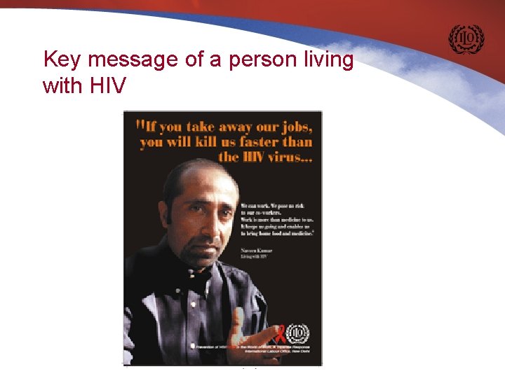 Key message of a person living with HIV 