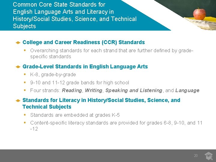 Common Core State Standards for English Language Arts and Literacy in History/Social Studies, Science,