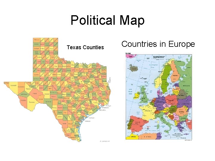Political Map Texas Counties Countries in Europe 