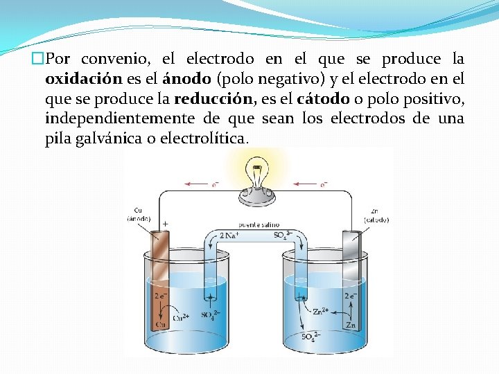 �Por convenio, el electrodo en el que se produce la oxidación es el ánodo