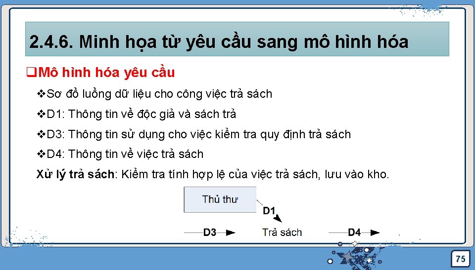 2. 4. 6. Minh họa từ yêu cầu sang mô hình hóa q. Mô