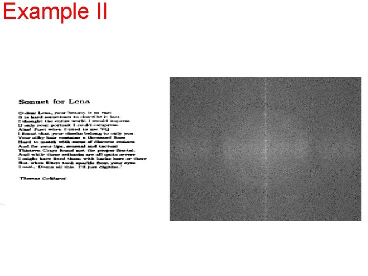 Example II Image processing 