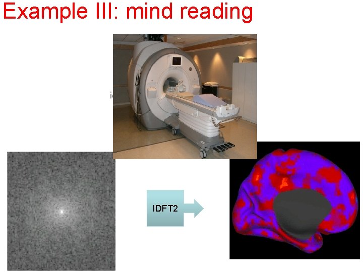 Example III: mind reading IDFT 2 