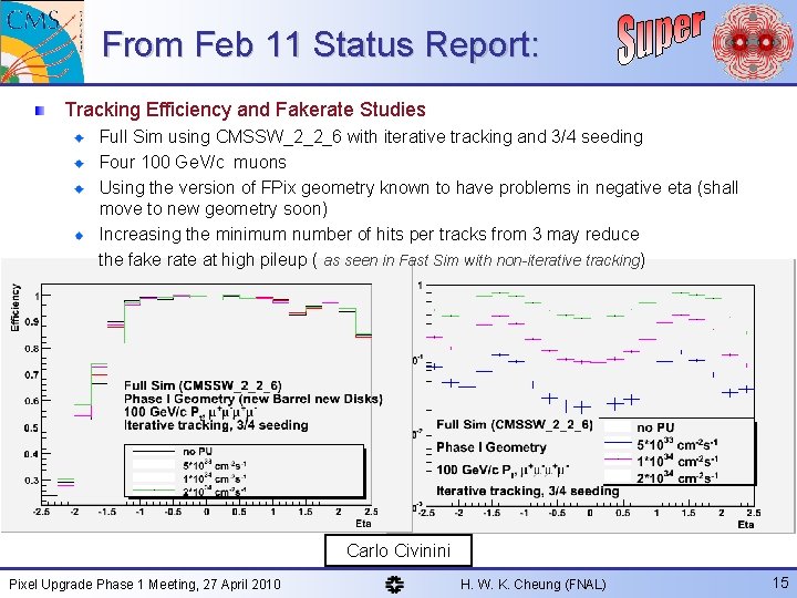 From Feb 11 Status Report: Tracking Efficiency and Fakerate Studies Full Sim using CMSSW_2_2_6