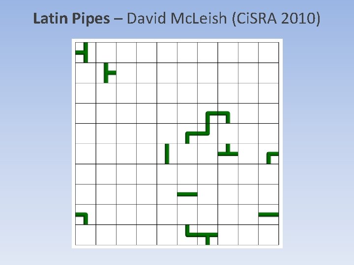 Latin Pipes – David Mc. Leish (Ci. SRA 2010) Latin Pipes – David Mc. Leish (Ci. SRA 2010)