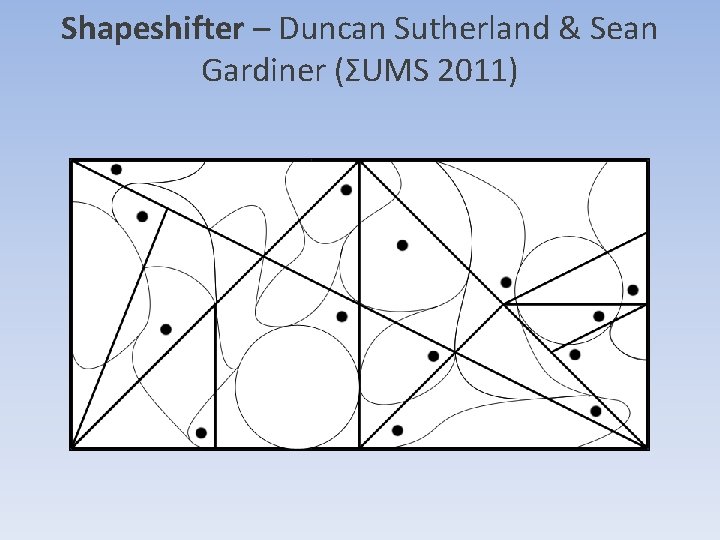 Shapeshifter – Duncan Sutherland & Sean Gardiner (ΣUMS 2011) Shapeshifter – Duncan Sutherland & Sean Gardiner (ΣUMS 2011)