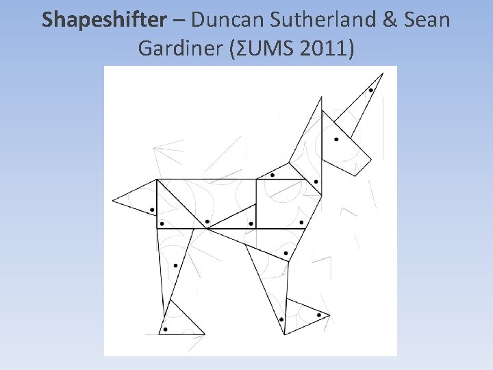 Shapeshifter – Duncan Sutherland & Sean Gardiner (ΣUMS 2011) Shapeshifter – Duncan Sutherland & Sean Gardiner (ΣUMS 2011)