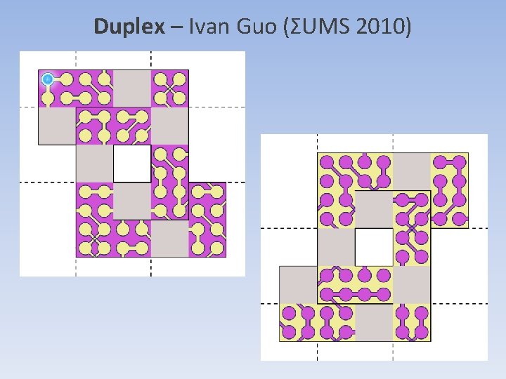 Duplex – Ivan Guo (ΣUMS 2010) Duplex – Ivan Guo (ΣUMS 2010)