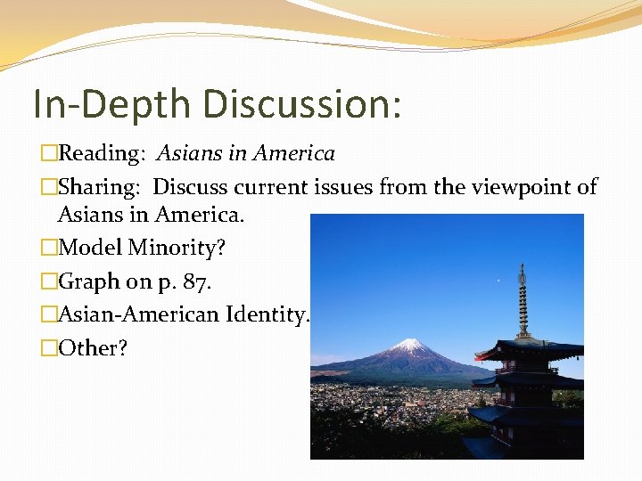 Asian Al. View Building Community The Global View A World View