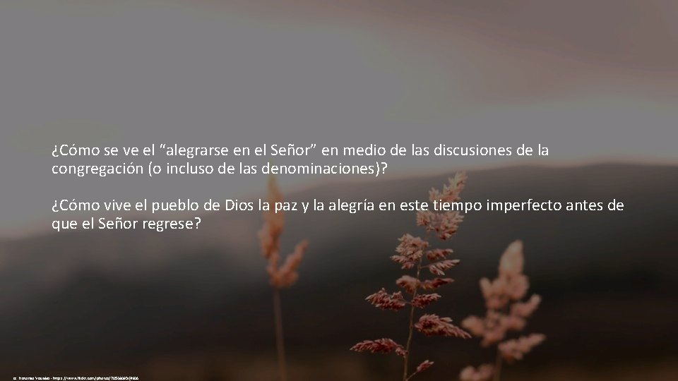 ¿Cómo se ve el “alegrarse en el Señor” en medio de las discusiones de