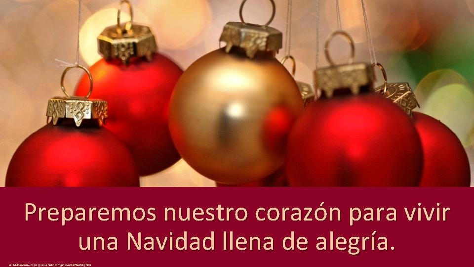 Preparemos nuestro corazón para vivir una Navidad llena de alegría. cc: Mukumbura - https: