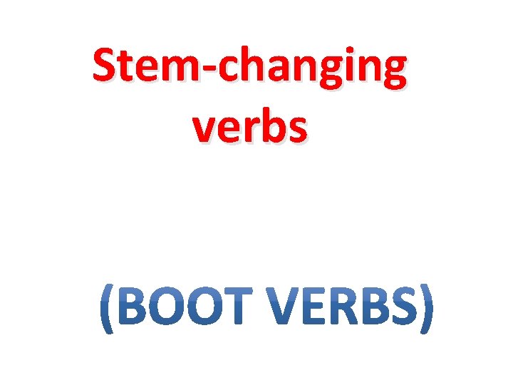 Stem-changing verbs 