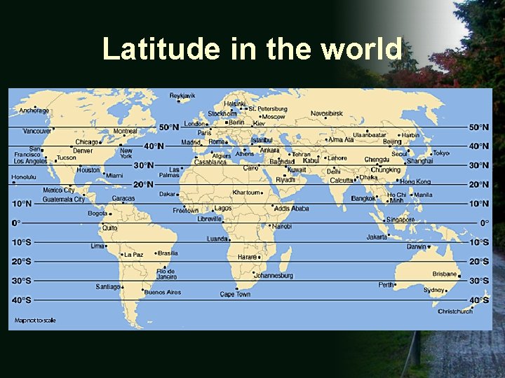 Latitude in the world 