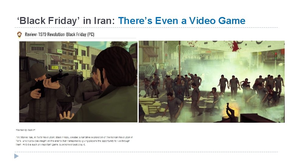 ‘Black Friday’ in Iran: There’s Even a Video Game 