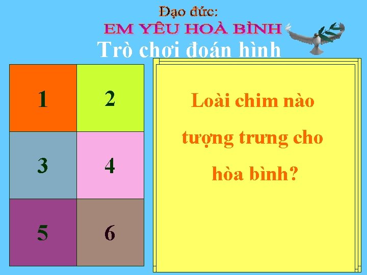 Trò chơi đoán hình 1 2 3 4 5 6 Em hãy nêu tên