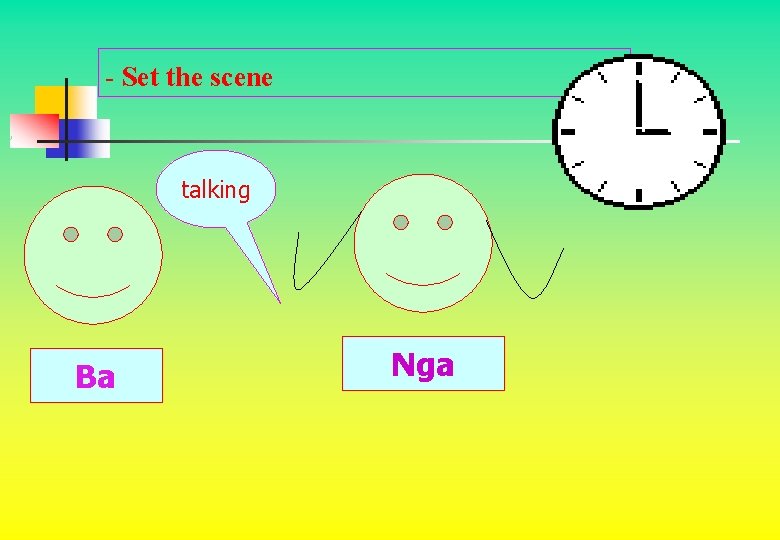 - Set the scene talking Ba Nga - Set the scene talking Ba Nga