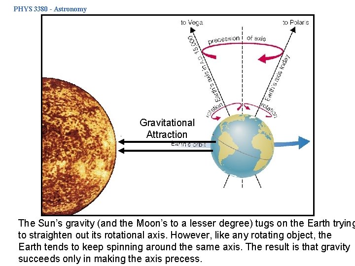 PHYS 3380 - Astronomy Gravitational Attraction The Sun’s gravity (and the Moon’s to a