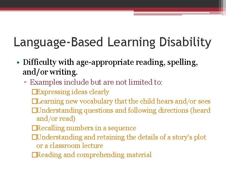 Story Learning Language Difficulty Therapy Intervention for Students with SpeechLanguage Needs Betsy