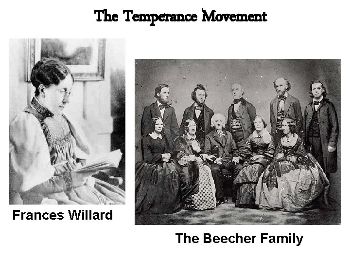 The Temperance Movement Frances Willard The Beecher Family 