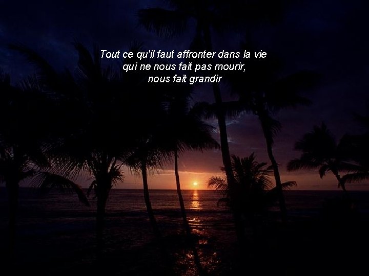 Tout ce qu'il faut affronter dans la vie qui ne nous fait pas mourir,