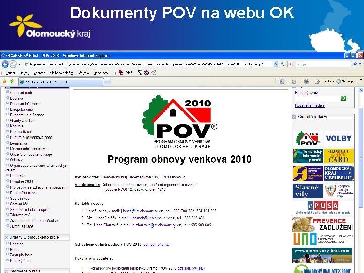 Dokumenty POV na webu OK 