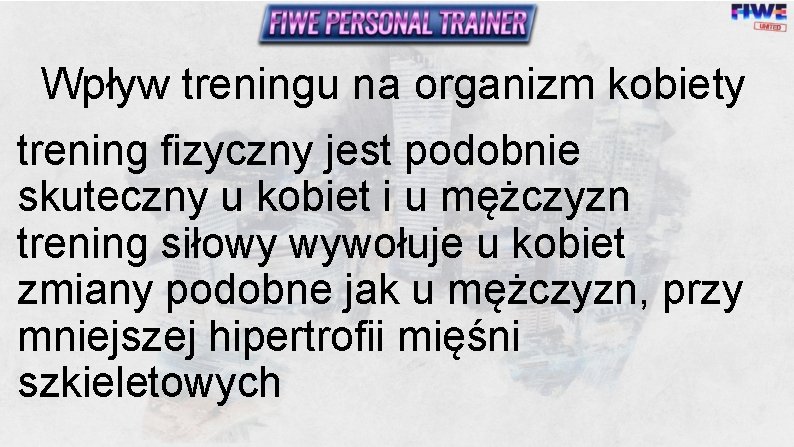 Wpływ treningu na organizm kobiety trening fizyczny jest podobnie skuteczny u kobiet i u Wpływ treningu na organizm kobiety trening fizyczny jest podobnie skuteczny u kobiet i u
