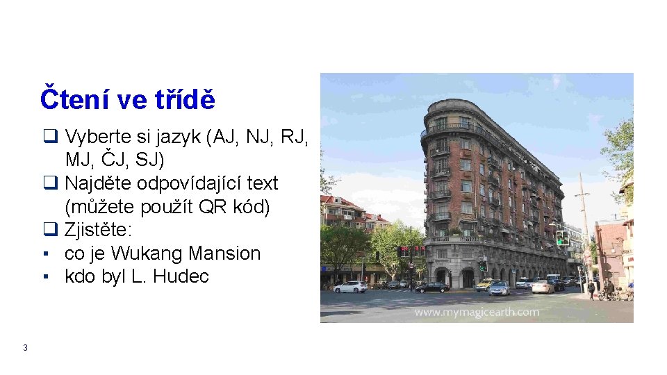 Čtení ve třídě q Vyberte si jazyk (AJ, NJ, RJ, MJ, ČJ, SJ) q