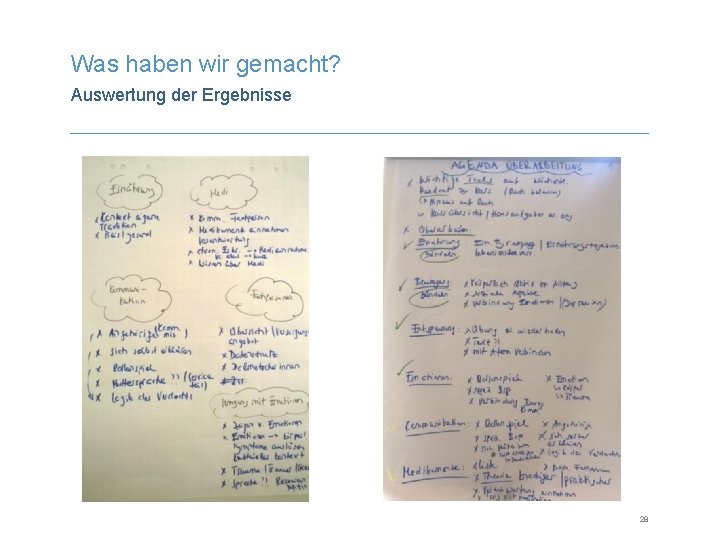 Was haben wir gemacht? Auswertung der Ergebnisse 28 