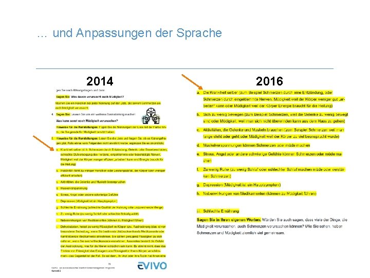 … und Anpassungen der Sprache 2014 2016 