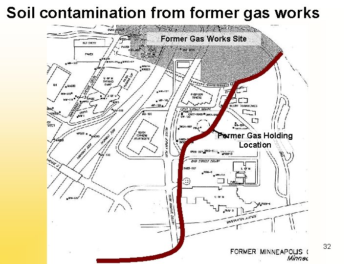 Soil contamination from former gas works Former Gas Works Site Former Gas Holding Location