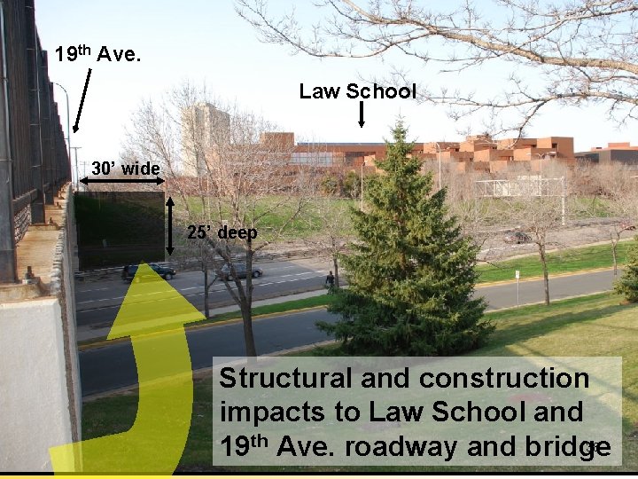 19 th Ave. Law School 30’ wide 25’ deep Structural and construction impacts to