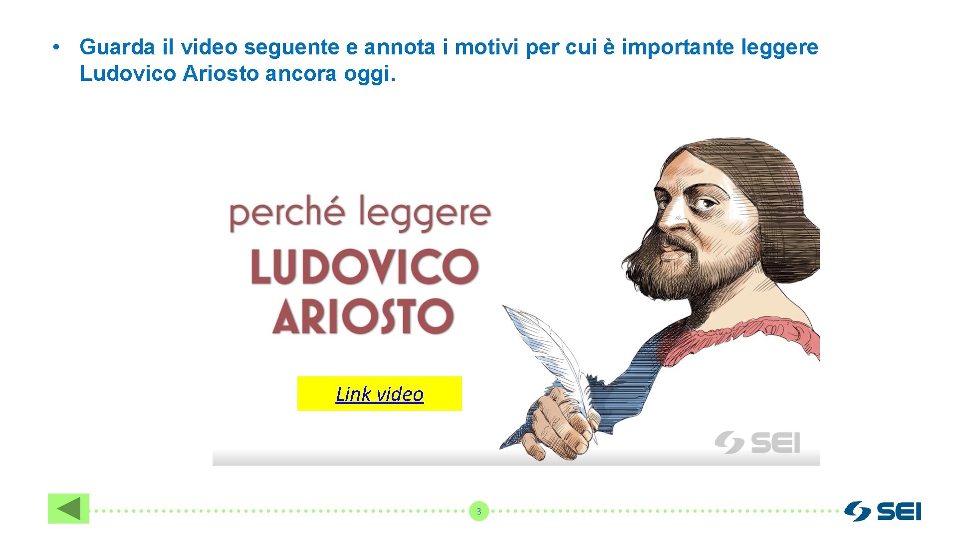  • Guarda il video seguente e annota i motivi per cui è importante