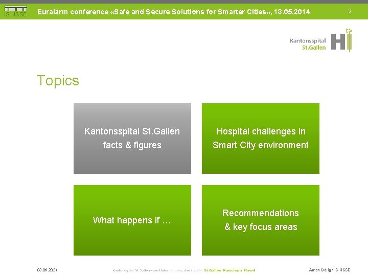 IS-HSSE Euralarm conference «Safe and Secure Solutions for Smarter Cities» , 13. 05. 2014