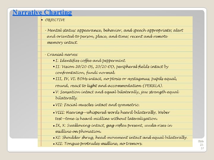 Narrative Charting Slide 2357 