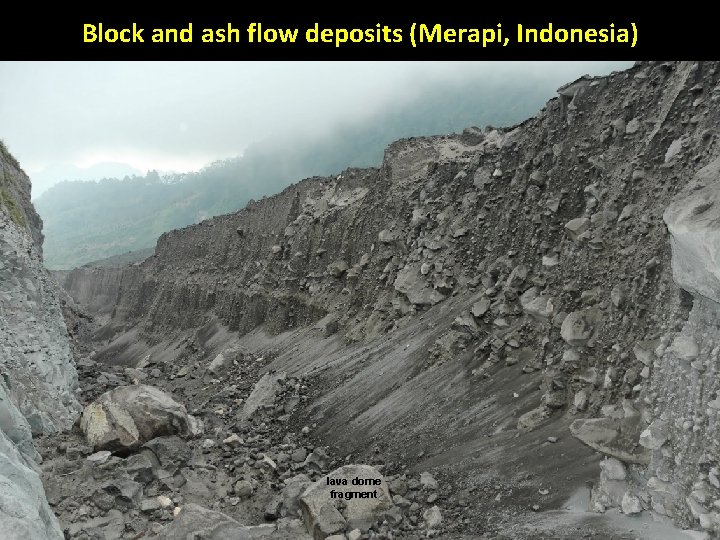 Block and ash flow deposits (Merapi, Indonesia) lava dome fragment 