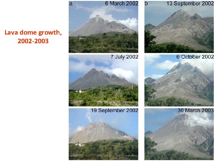 Lava dome growth, 2002 -2003 