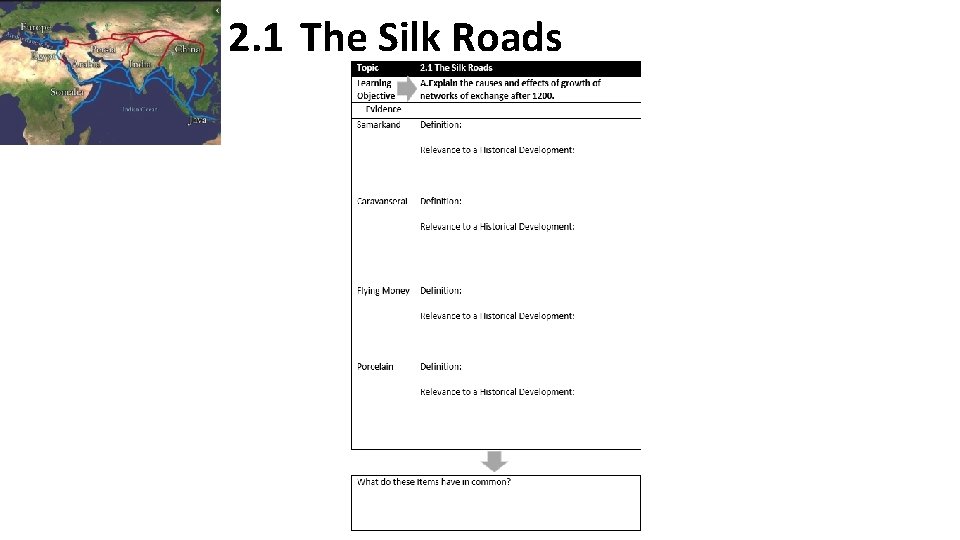 2. 1 The Silk Roads 2. 1 The Silk Roads