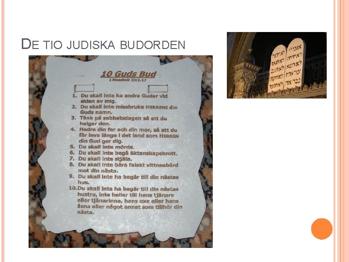 DE TIO JUDISKA BUDORDEN 