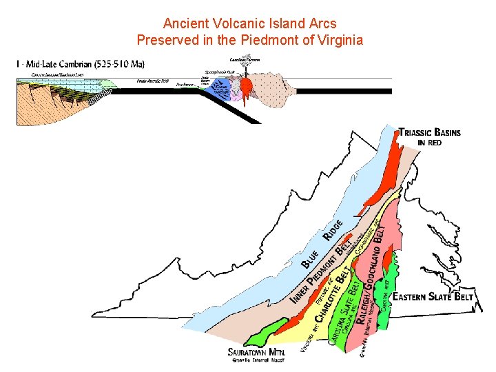 Ancient Volcanic Island Arcs Preserved in the Piedmont of Virginia Ancient Volcanic Island Arcs Preserved in the Piedmont of Virginia
