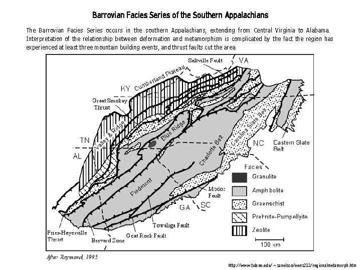 Barrovian Facies Series of the Southern Appalachians The Barrovian Facies Series occurs in the Barrovian Facies Series of the Southern Appalachians The Barrovian Facies Series occurs in the