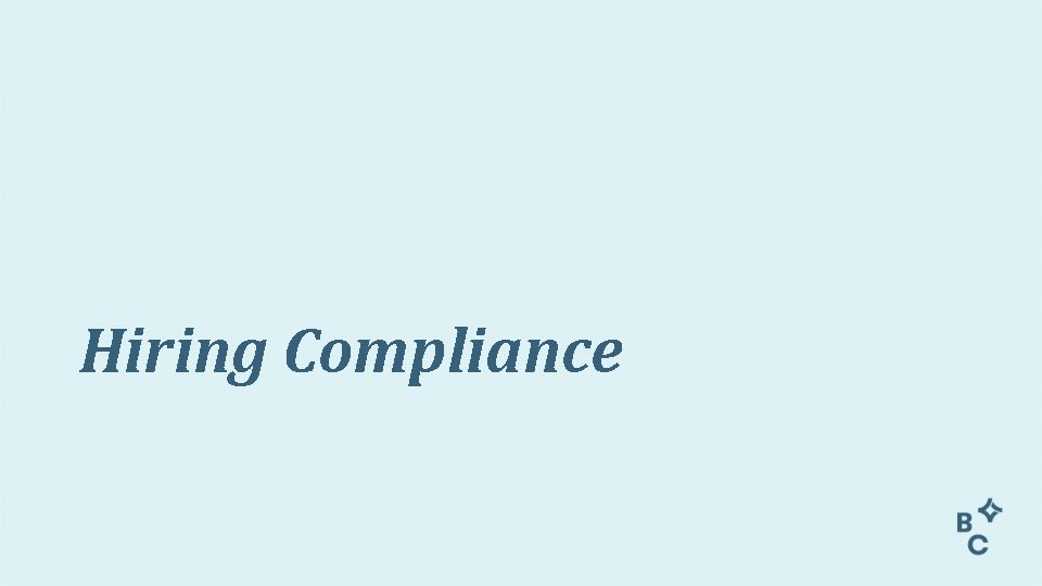 Hiring Compliance 