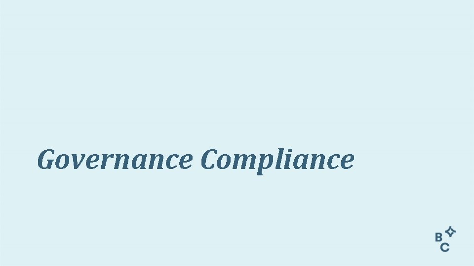 Governance Compliance 