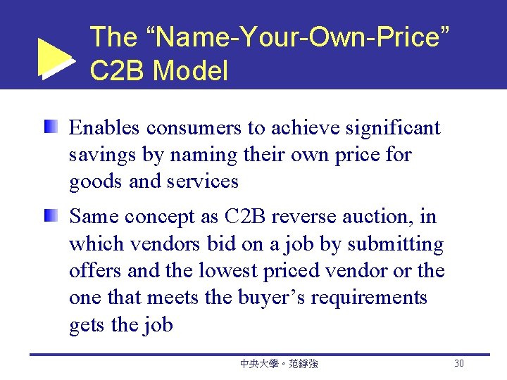 The “Name-Your-Own-Price” C 2 B Model Enables consumers to achieve significant savings by naming