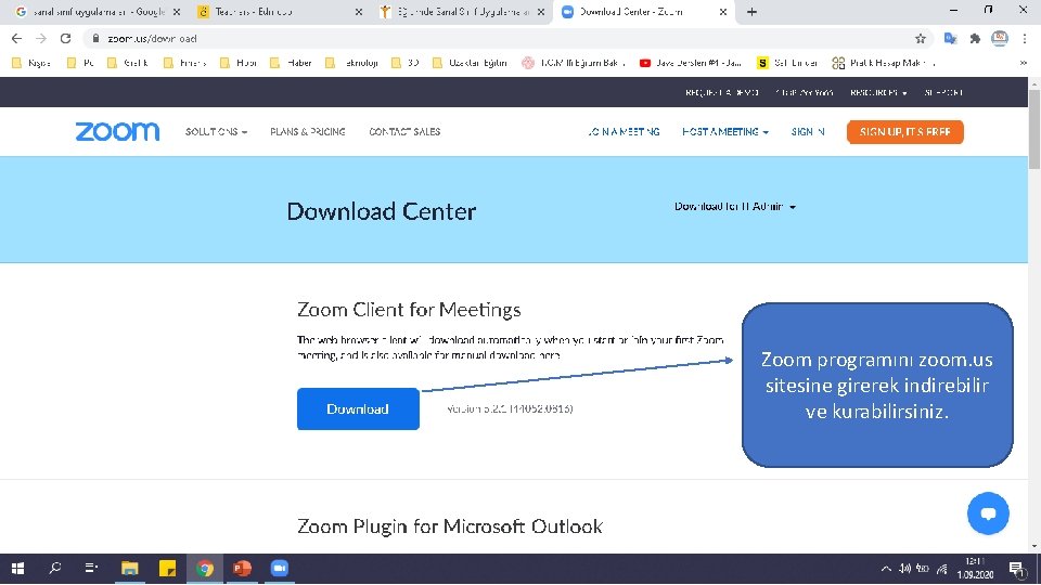 Zoom programını zoom. us sitesine girerek indirebilir ve kurabilirsiniz. 